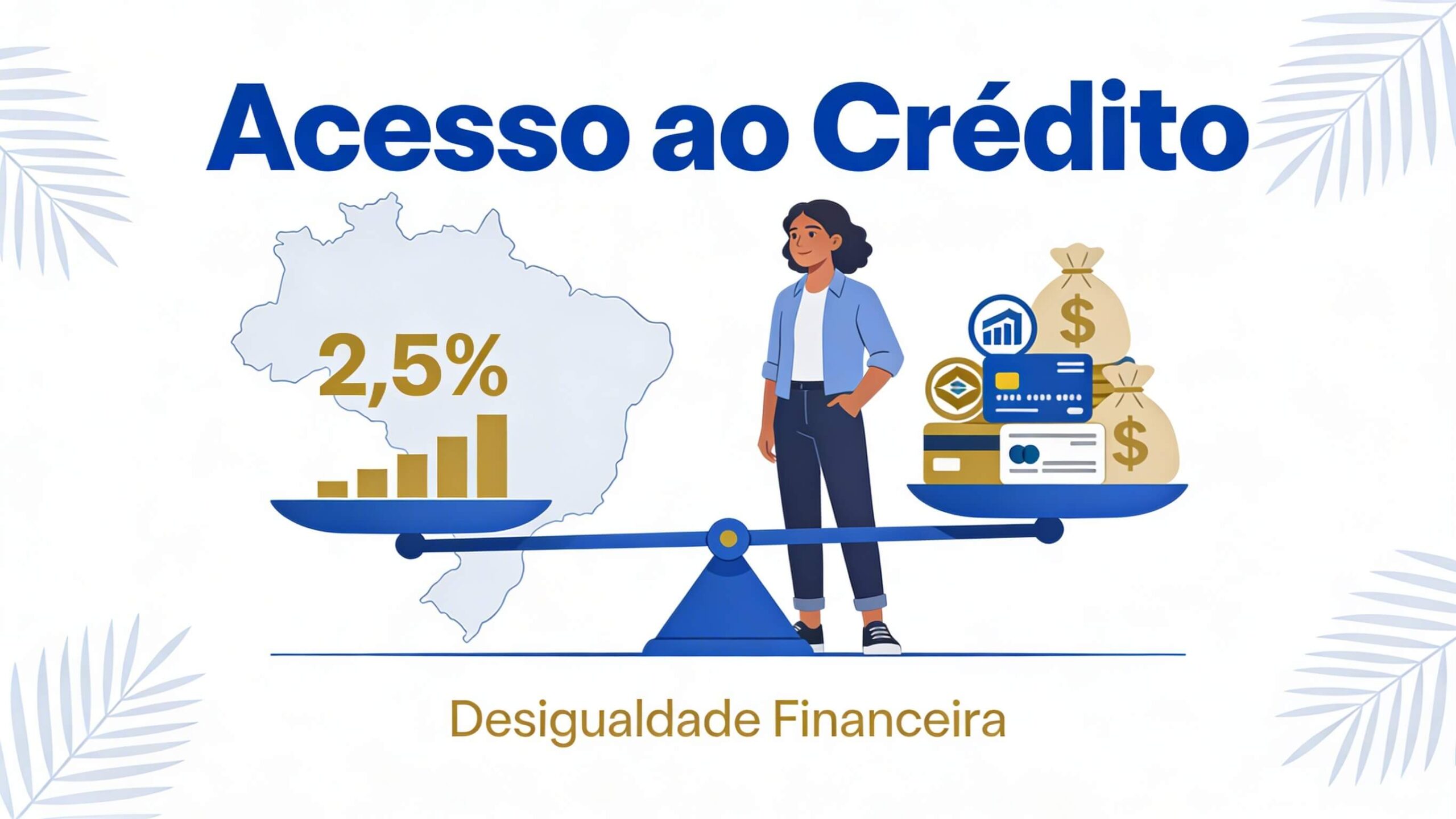 Balança mostrando diferença entre taxa baixa e acesso ao crédito empresarial