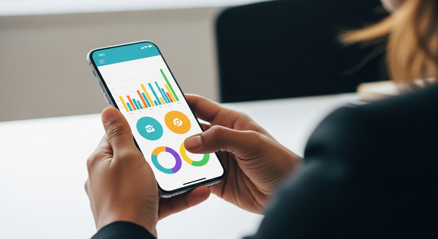 Pessoa brasileira analisando aplicativo bancário no celular — rating de aprovação e crédito digital