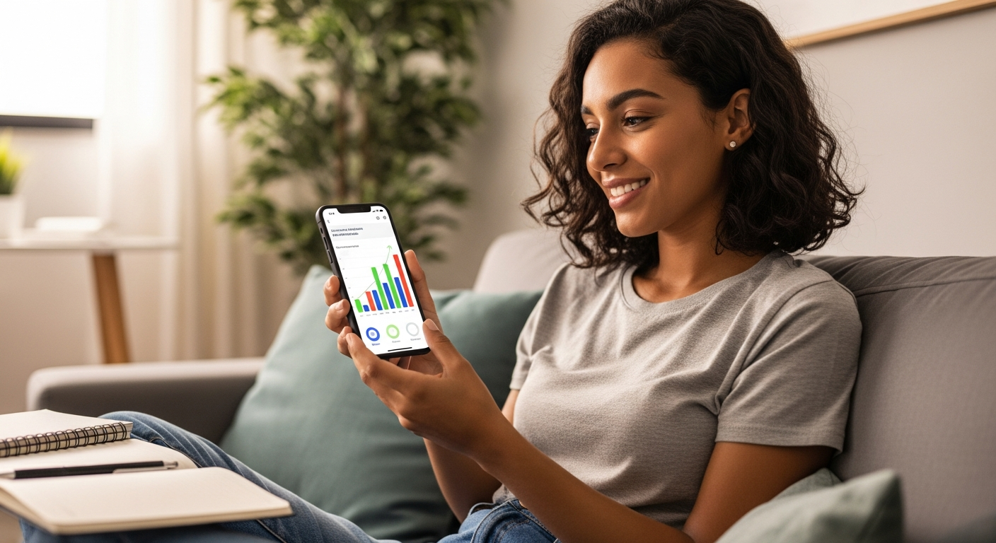MEI brasileira acompanha aplicação financeira no celular para reforçar comprovante de renda